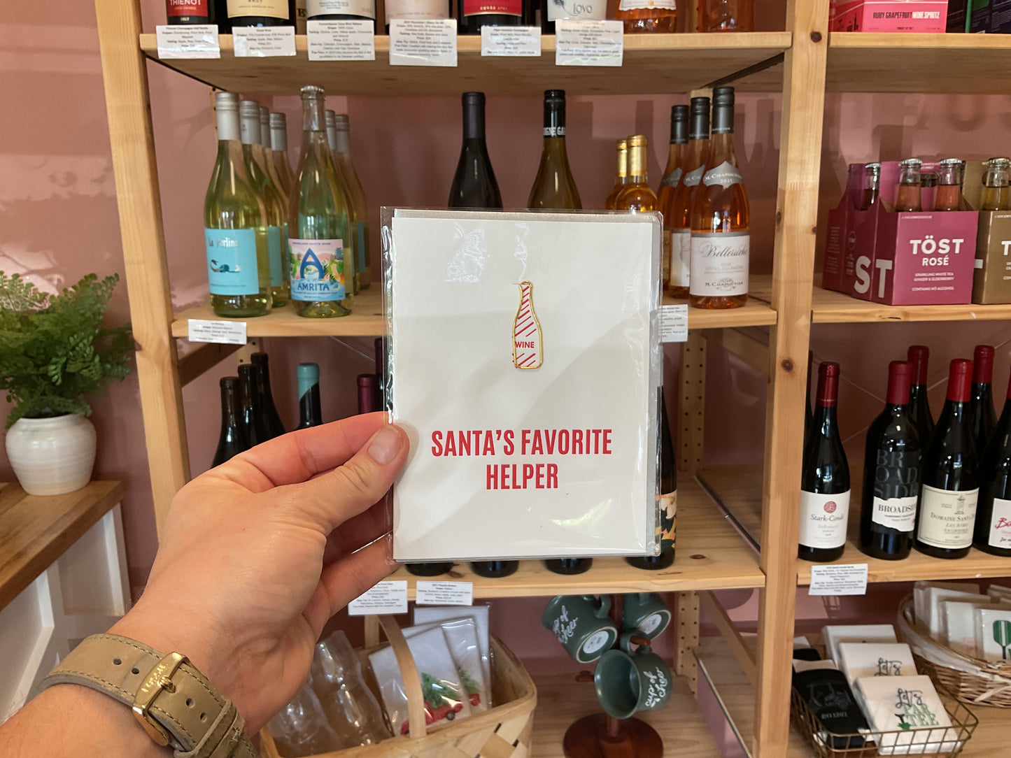 Santa’s favorite helper greeting card