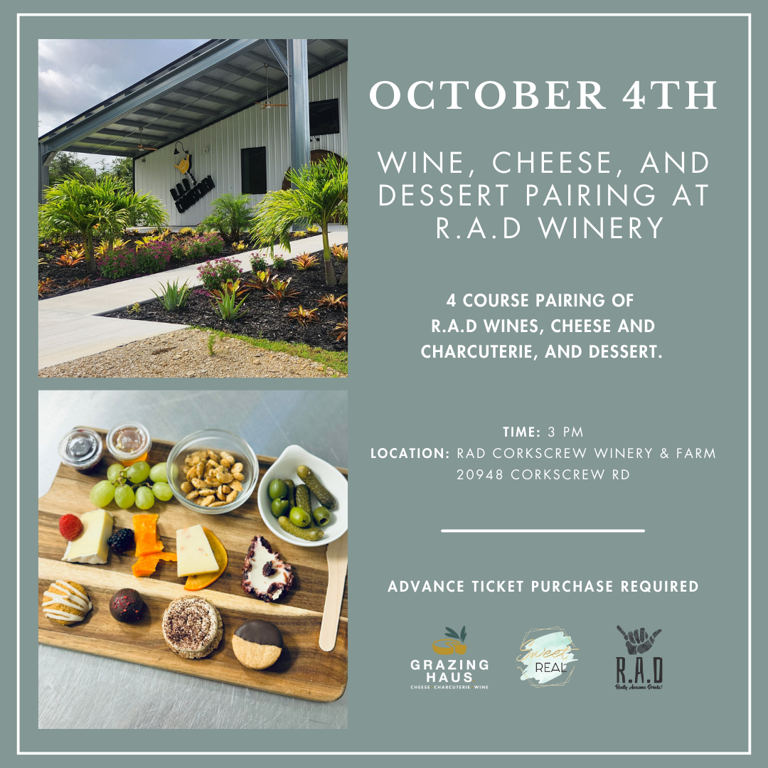 Wine, Cheese, and Dessert Pairing @ RAD Winery